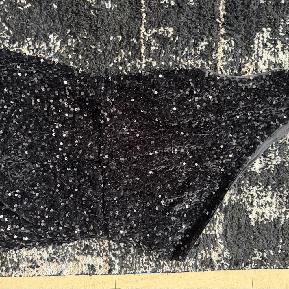 Black Sequin Evening Dress